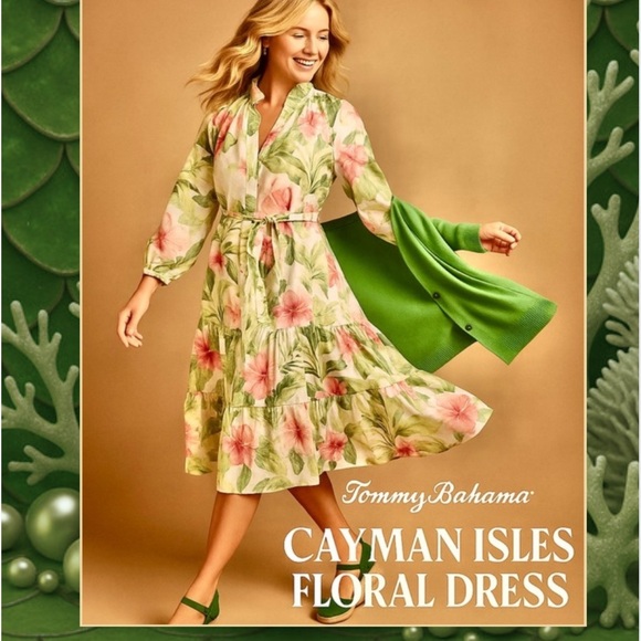 NWT,Tommy Bahama Woman’s White YachtWear Daybreak Hibiscus Linen Dress,Size XS/S - Picture 12 of 16